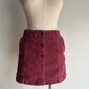 Forever 21 rust Button-Front Mini Skirt